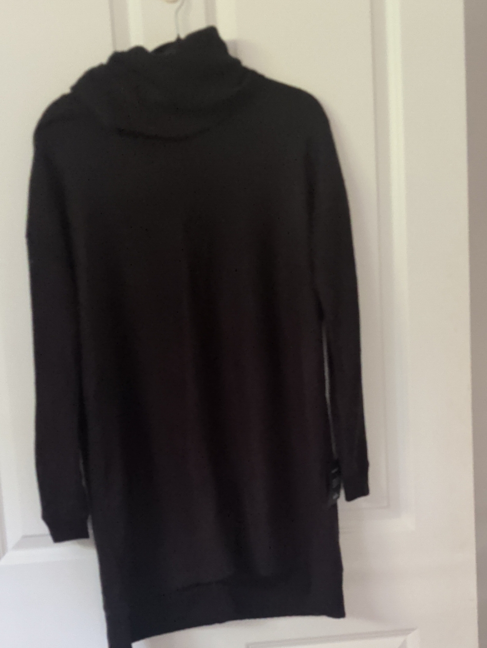 Lulu's Black Cowl Neck Sweater Dress